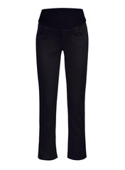 Maternity Capri Pants in Stretch Cotton - Black - Mums and Bumps