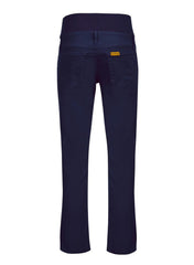 Maternity Capri Pants in Stretch Cotton - Deep Blue - Mums and Bumps