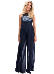 Maternity Chiffon Jumpsuit with Sequins - Mums and Bumps