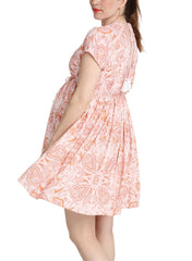Maternity & Nursing Dress House of Colours in Light Pink - Mums and Bumps