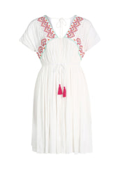 Maternity & Nursing Dress House of Colours in White - Mums and Bumps