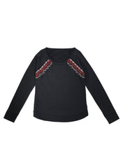 Maternity & Nursing Embroidered Blouse - Black - Mums and Bumps