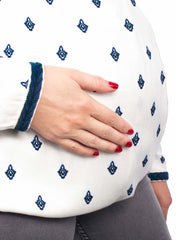 Maternity & Nursing Embroidered Blouse - Mosaic Maze - Mums and Bumps
