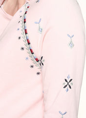 Maternity & Nursing Embroidered Blouse - Pink - Mums and Bumps