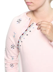 Maternity & Nursing Embroidered Blouse - Pink - Mums and Bumps