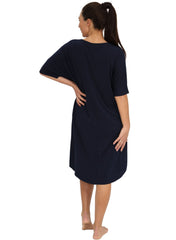Maternity & Nursing Home Dress with Matching Baby Wrap - Navy - Mums and Bumps