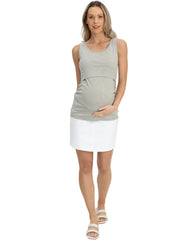 Maternity & Nursing Tank - Marl Grey - Mums and Bumps