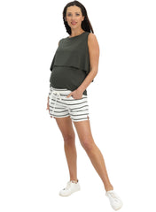 Maternity Shorts - Khaki - Mums and Bumps