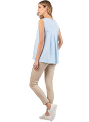Maternity Top with Creases on the Back - Blue - Mums and Bumps