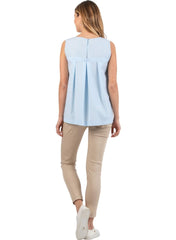 Maternity Top with Creases on the Back - Blue - Mums and Bumps