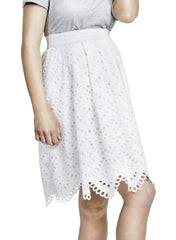 Matilda Maternity Skirt - White - Mums and Bumps