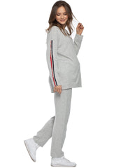 Megeve Maternity Tracksuit (2 Piece Set) - Pearl Grey - Mums and Bumps