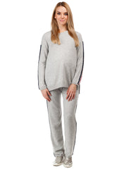 Megeve Maternity Tracksuit (2 Piece Set) - Pearl Grey - Mums and Bumps