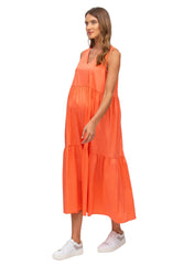 Melody Maternity Maxi Dress - Paradise Coral - Mums and Bumps