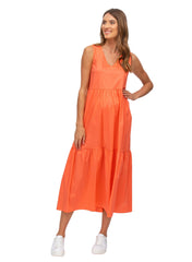 Melody Maternity Maxi Dress - Paradise Coral - Mums and Bumps