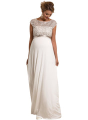 Mia Maternity Gown - Ivory - Mums and Bumps