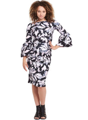 Myra Ruffle Sleeve Maternity Dress - Blush Pink - Mums and Bumps