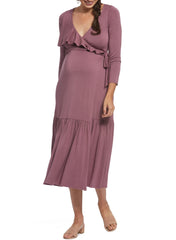 Nadine Maternity Wrap Dress - Cameo - Mums and Bumps