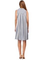 Narciso Maternity Dress - Blue Stripes - Mums and Bumps