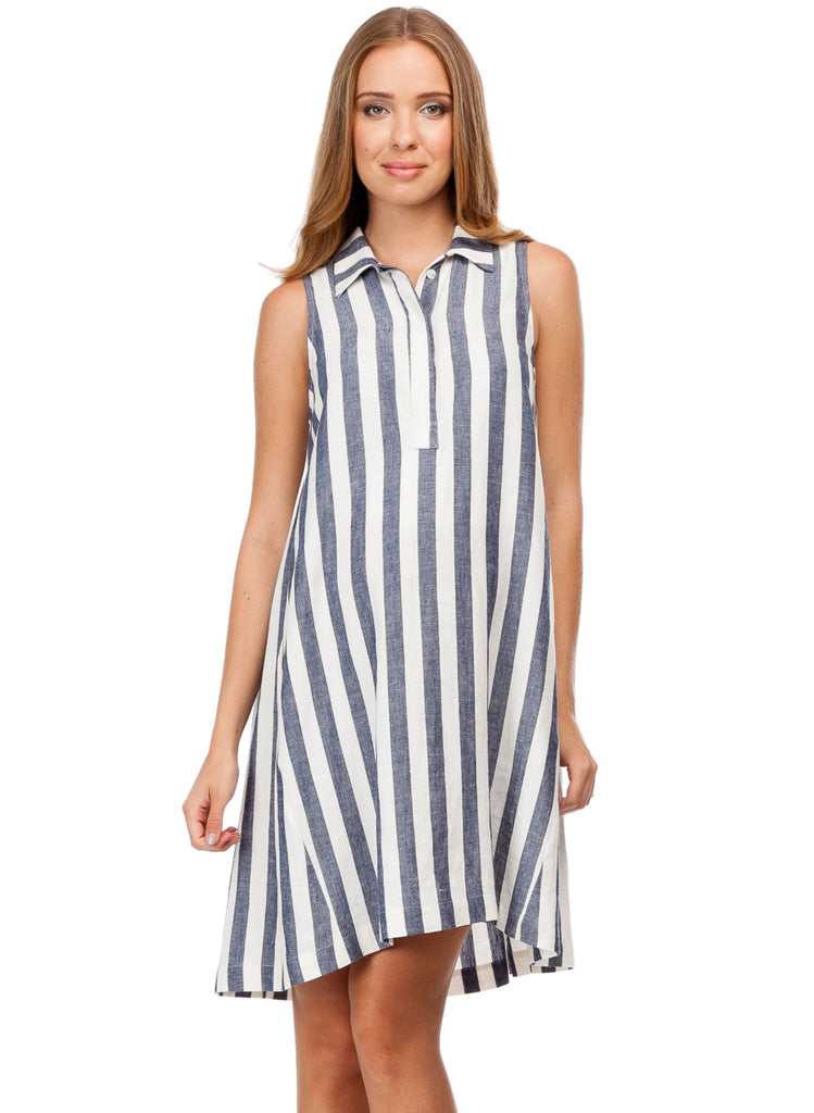 Narciso Maternity Dress - Blue Stripes Mums and Bumps Narciso Maternity Dress - Blue Stripes Mums and Bumps