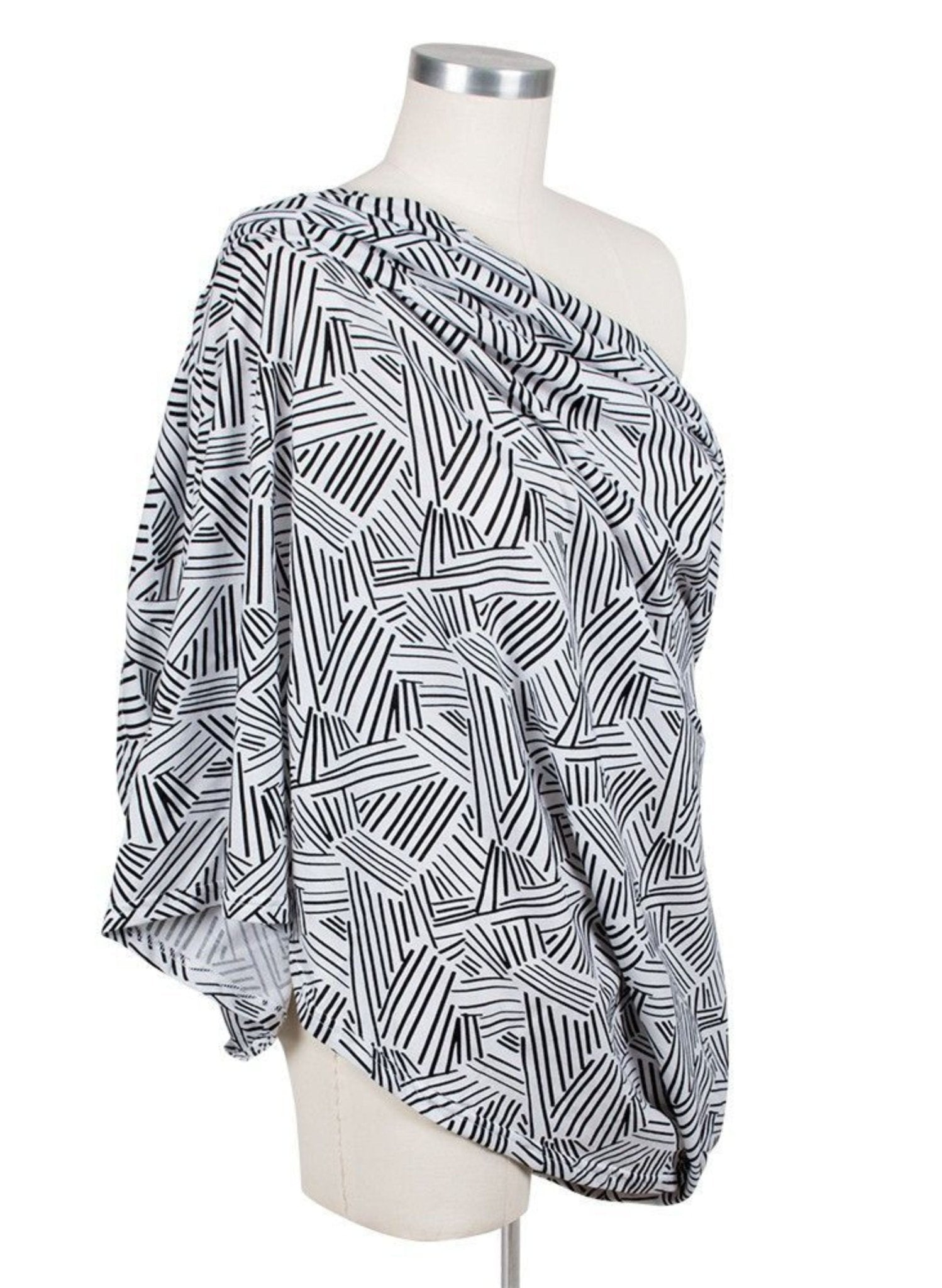 Nursing Scarf Jersey Knit Print - Montauk - Mums and Bumps