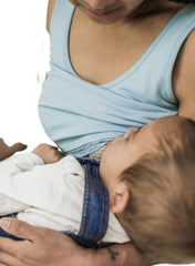 Organic Breastfeeding Vest - Dawn Blue - Mums and Bumps