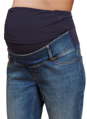Over the Bump Maternity Relaxed Jeans - Washed Indigo - Mums and Bumps