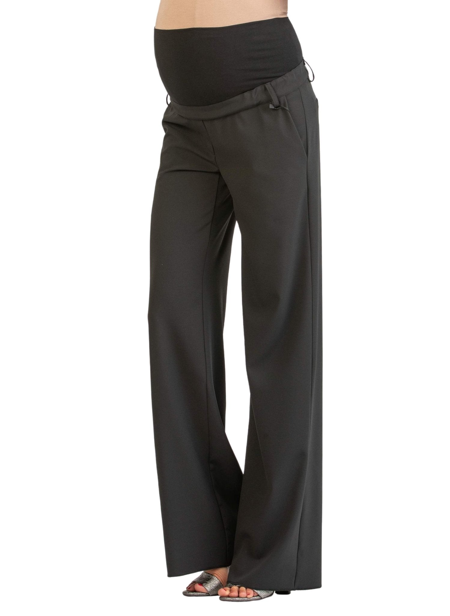 Palazzo Maternity Trousers - Black - Mums and Bumps