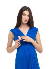 Papaver Maternity Dress - Blue Pacific - Mums and Bumps