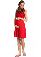 Papaver Maternity & Nursing Dress - Lipstick Red - Mums and Bumps
