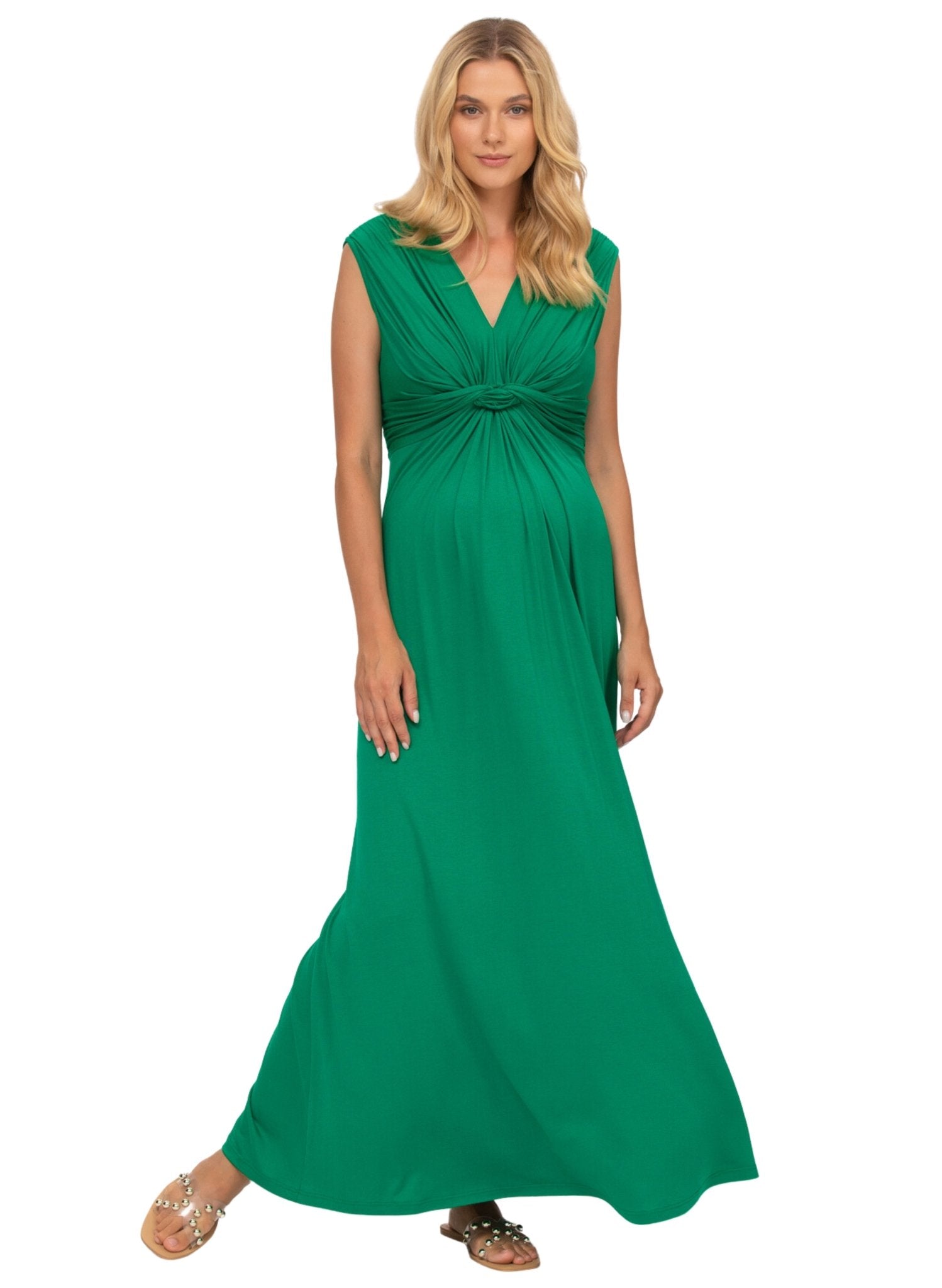 Papaver Maternity & Nursing Maxi Dress - Emerald Mums and Bumps Papaver Maternity & Nursing Maxi Dress - Emerald Mums and Bumps