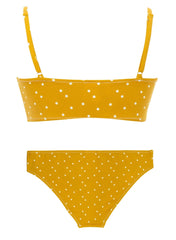 Polka Dot Mustard Bikini Set Maternity Swimsuit - Mums and Bumps