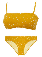 Polka Dot Mustard Bikini Set Maternity Swimsuit - Mums and Bumps