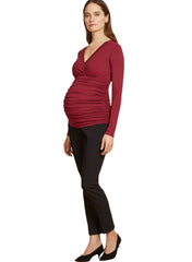 Poppy Maternity Top - Raspberry - Mums and Bumps