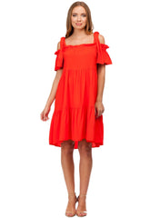 Positano Maternity Dress - Red - Mums and Bumps