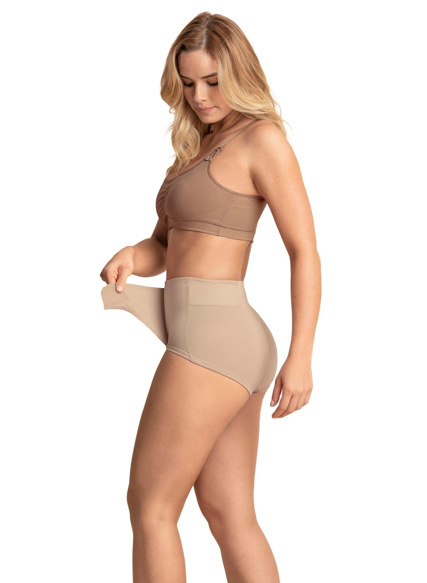 Firm Compression Postpartum Panty with Adjustable Belly Wrap
