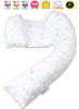 Pregnancy, Support & Feeding Pillow - Grey/Coral - Mums and Bumps