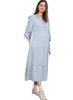Raffa Chambray Maternity Dress with Tencel - Mums and Bumps