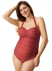 Red Polka Dot Maternity Swimsuit - Mums and Bumps