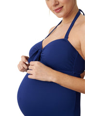 Rimini Blue Maternity Swimsuit - Mums and Bumps