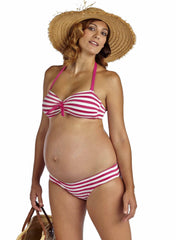 Rimini Pink Stripe Bikini Set Maternity Swimsuit - Mums and Bumps