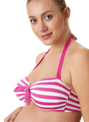 Rimini Pink Stripe Bikini Set Maternity Swimsuit - Mums and Bumps