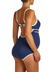 Rimini Pique Blue One Piece Maternity Swimsuit - Mums and Bumps