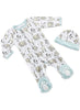 Safari Pajama 2-Piece Gift Set - Blue (0-6M) - Mums and Bumps