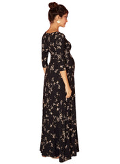 Samantha Maternity Maxi Dress - Night Blossom - Mums and Bumps