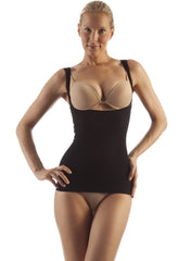 Seamless Body Shaping Vest - Open Bust - Black - Mums and Bumps
