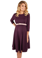 Sienna Maternity Dress - Claret - Mums and Bumps