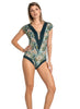 Strappy Double Plunge Shaping Swim Suit - Mums and Bumps