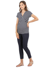 Striped Maternity and Nursing Top - Mums and Bumps