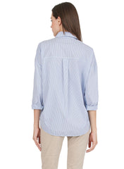 Striped Maternity Shirt - Blue - Mums and Bumps